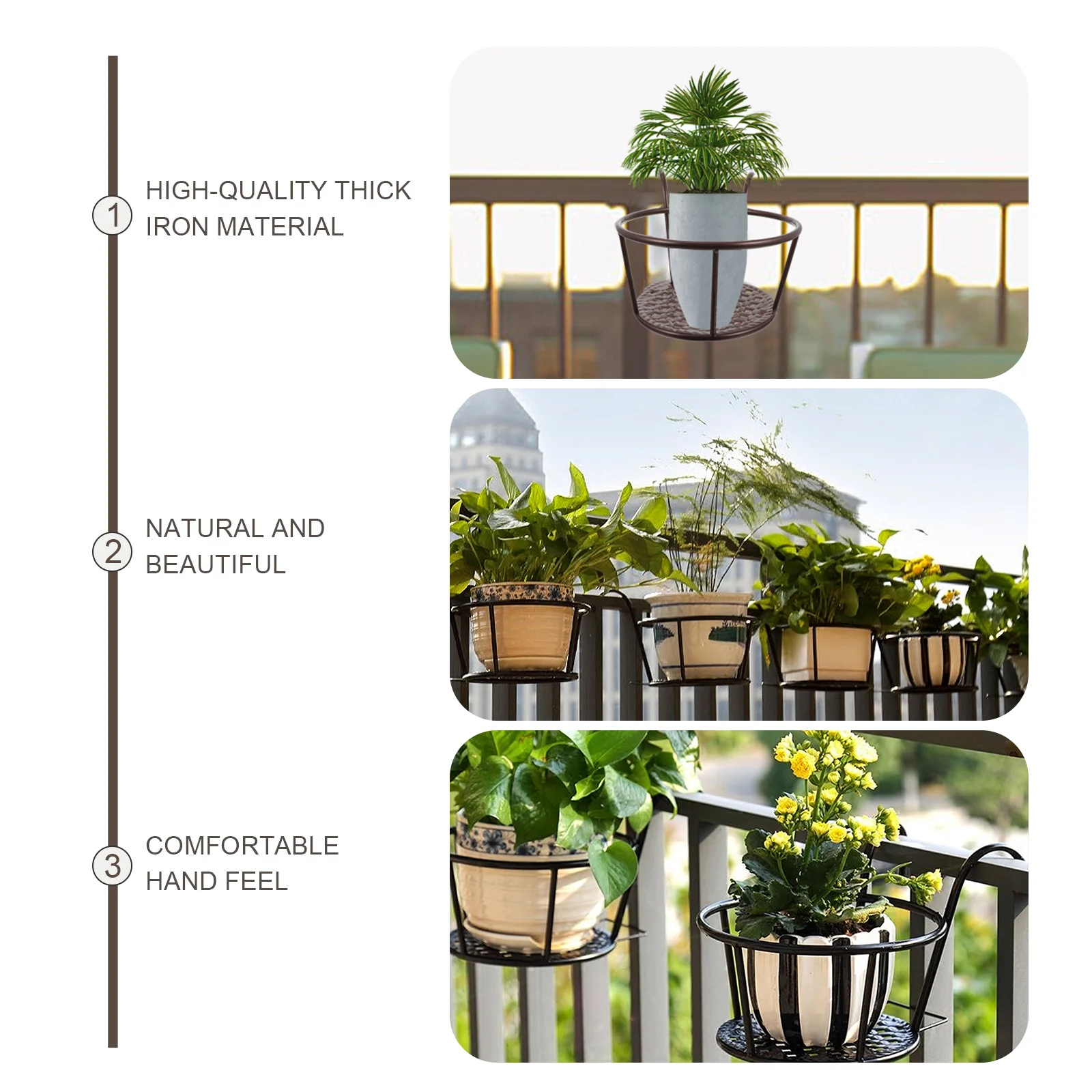 2개 철제 화분 스탠드 벽걸이 발코니 화분대 화분 홀더 - Bonsai Garden China 리뷰 및 가격