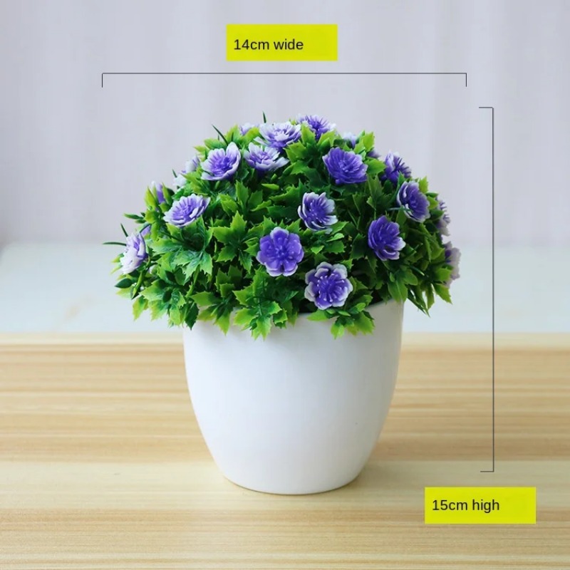 인공 식물 분재 작은 꽃 화분 식물, 가짜 꽃 화분 장 - Bonsai Garden Home 리뷰 및 가격