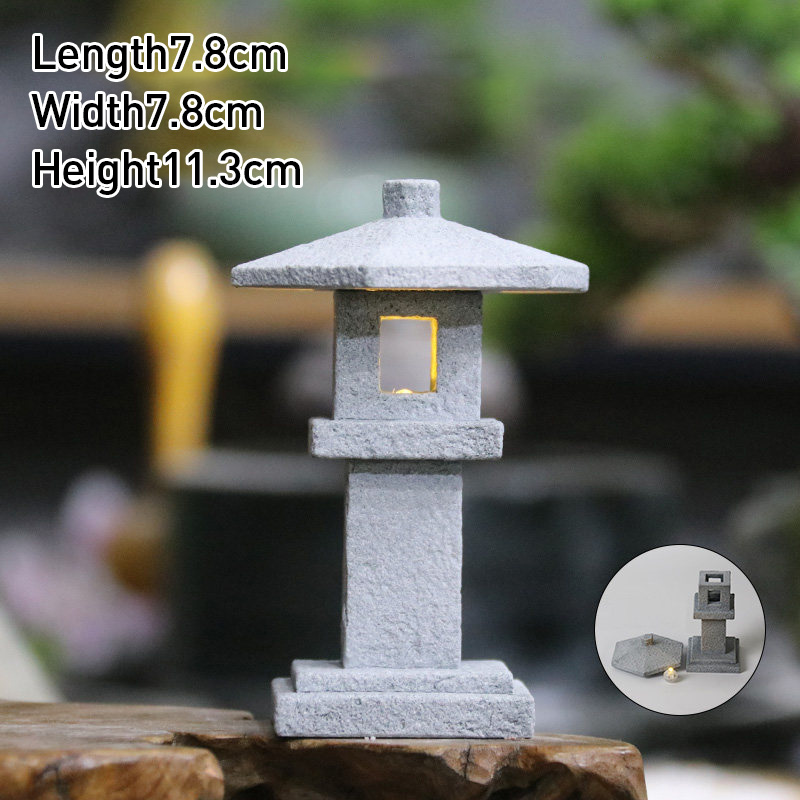 빈티지 젠 미니어처 모래석 타워 파빌리온 장식품 랜턴  - Japan Bonsai Garden 리뷰 및 가격