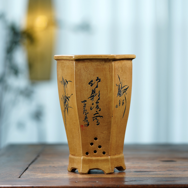 세라믹 육각 분재 냄비, 꽃병, 중국 전통, 손으로 조 - Bonsai Garden China 리뷰 및 가격