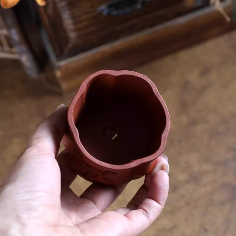 보라색 모래 분재 화분, 조각 꽃 가지 패턴, 전통 중 - Bonsai Garden China 리뷰 및 가격